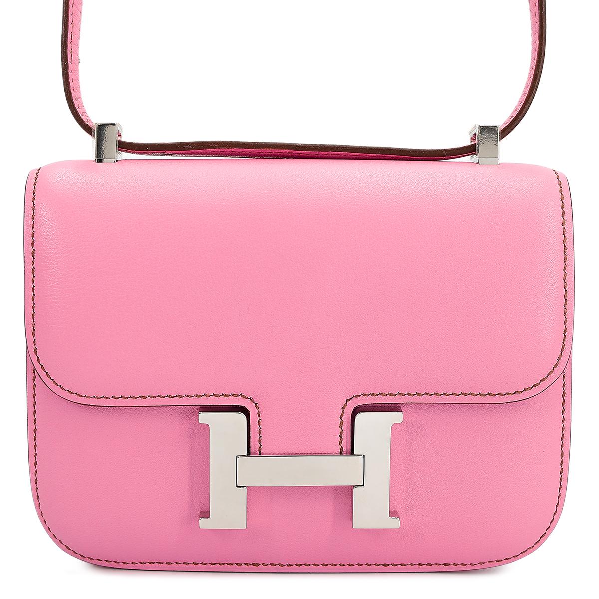 Very Good ( Rank A) HERMÈS Micro Constance Pink (5P) Swift Palladium hardware Square N (2010) - 1
