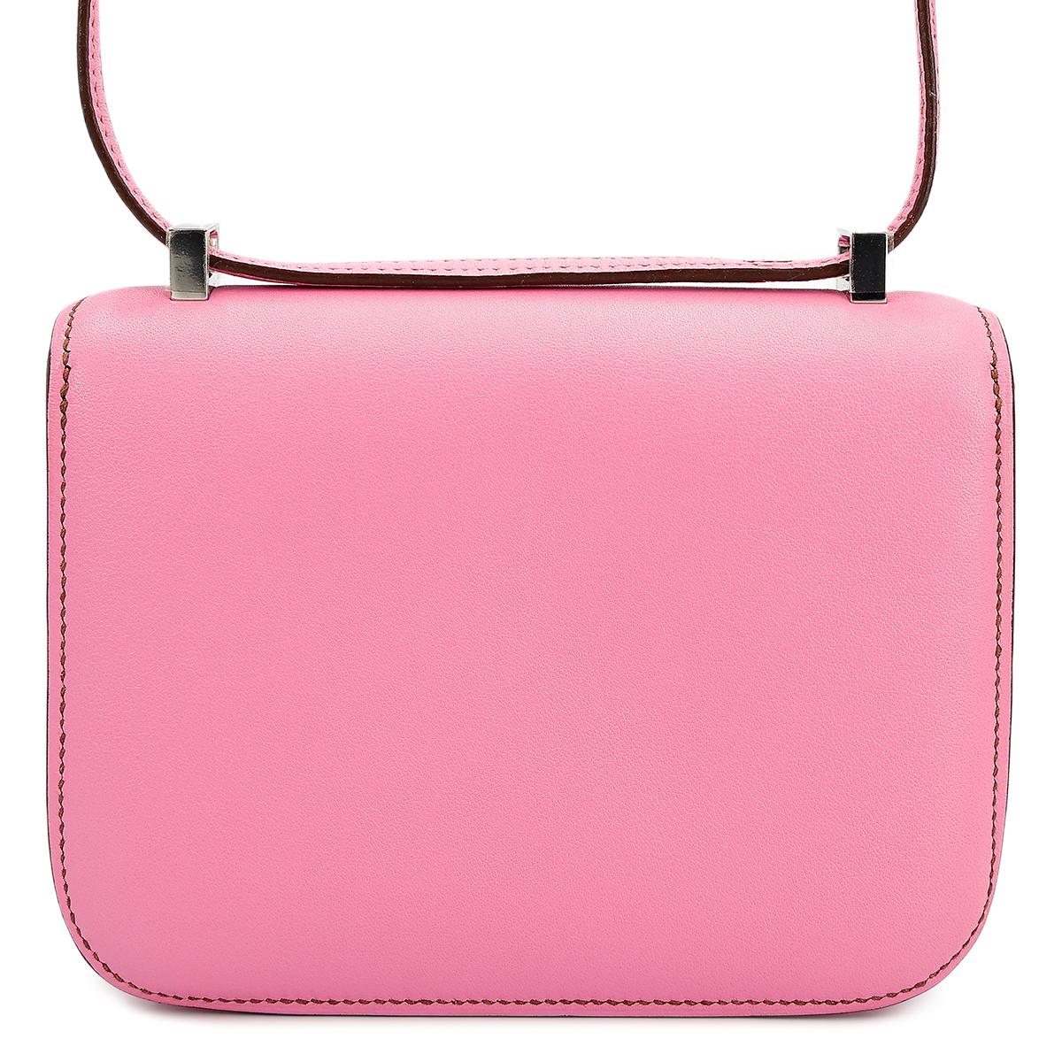 Very Good ( Rank A) HERMÈS Micro Constance Pink (5P) Swift Palladium hardware Square N (2010) - 3