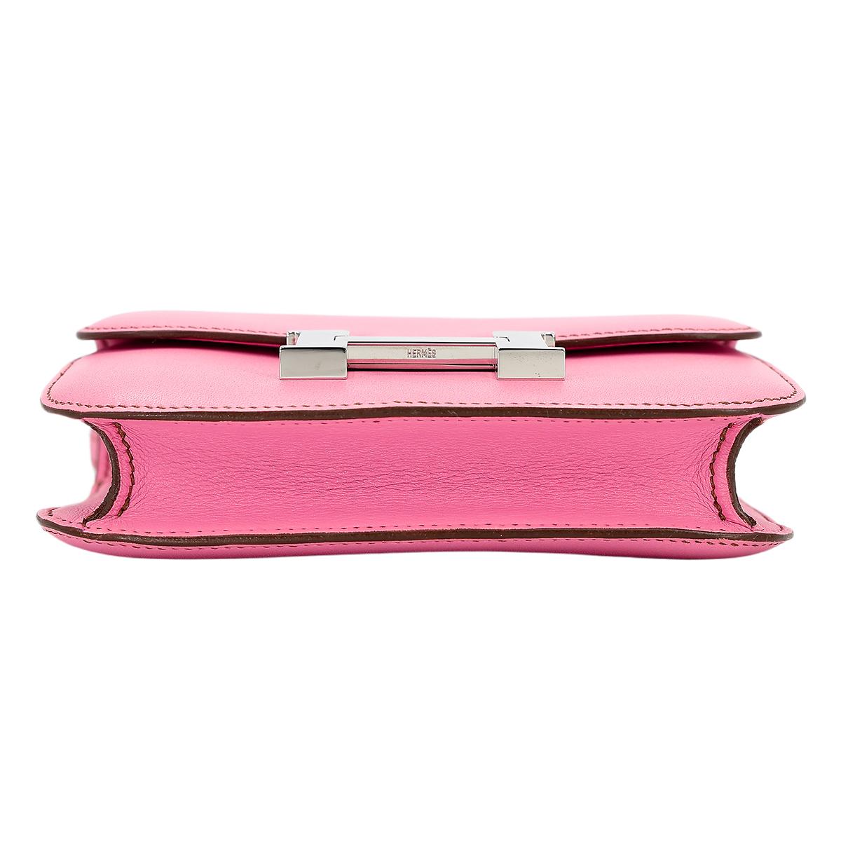 Very Good ( Rank A) HERMÈS Micro Constance Pink (5P) Swift Palladium hardware Square N (2010) - 9
