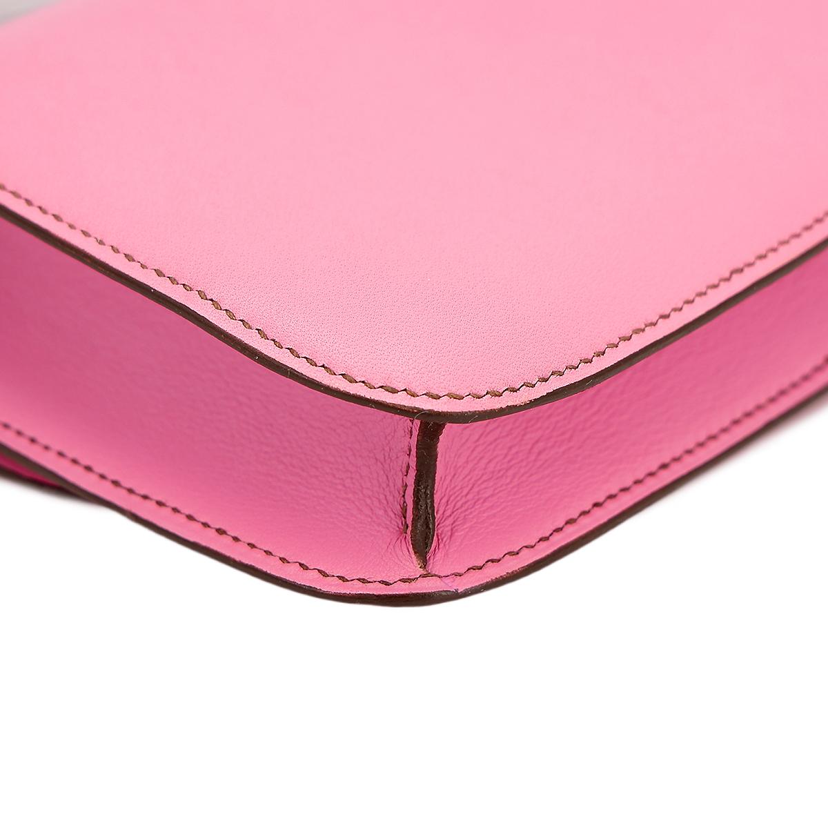 Very Good ( Rank A) HERMÈS Micro Constance Pink (5P) Swift Palladium hardware Square N (2010) - 13