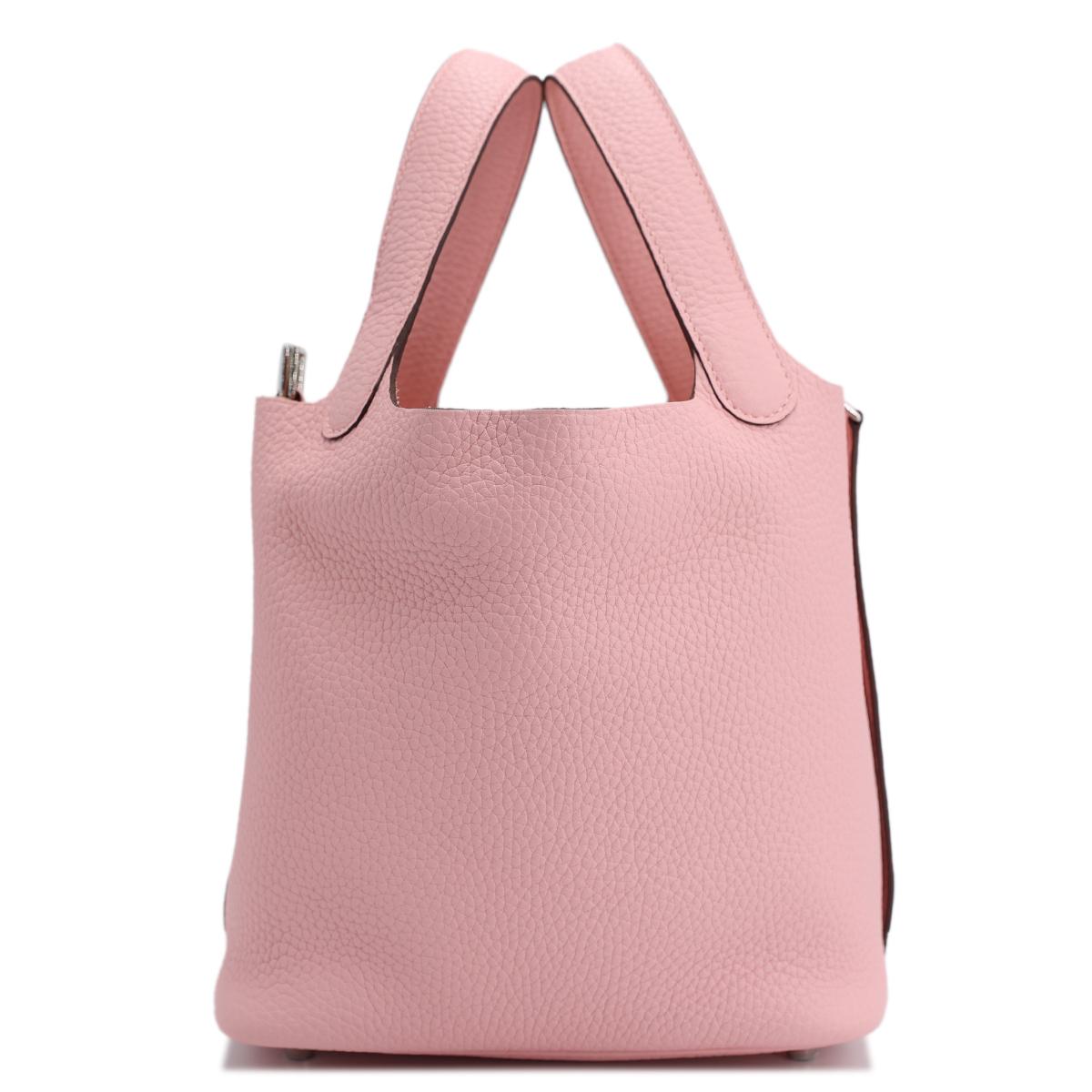 Unused ( Rank NS ) HERMÈS Picotin Lock PM Rose Sakura (3Q) Clemence Palladium hardware U (2022) - 5
