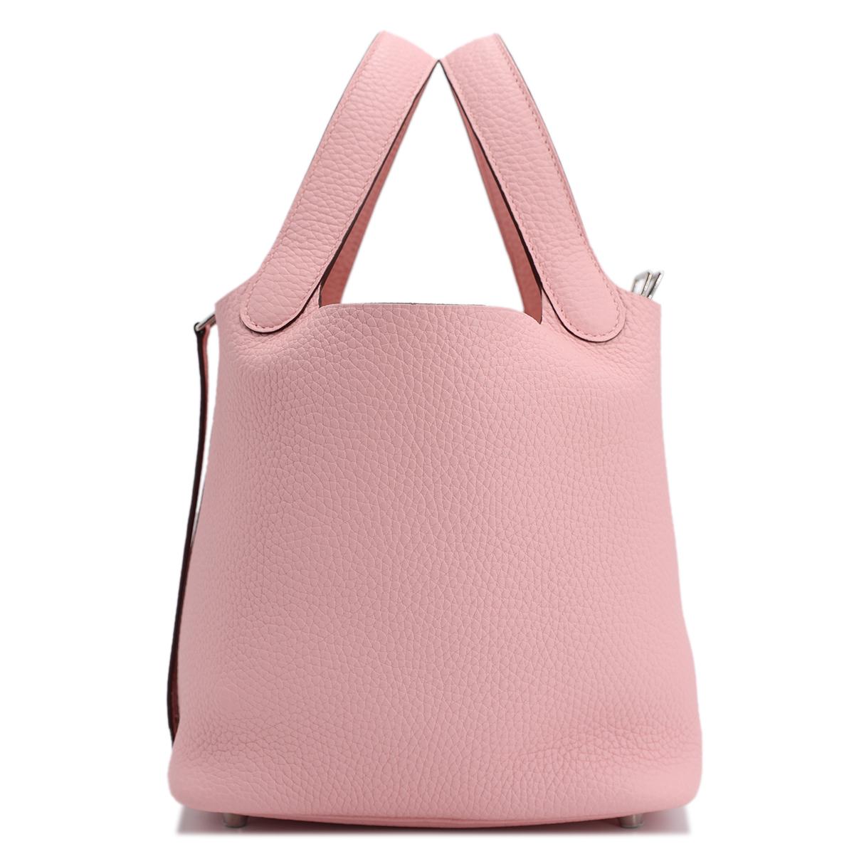 Unused ( Rank NS ) HERMÈS Picotin Lock PM Rose Sakura (3Q) Clemence Palladium hardware U (2022) - 4