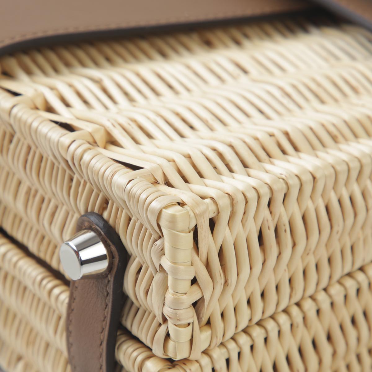 Brand new ( Rank N ) HERMÈS Limited Edition Kelly Picnic Mini  Alezan (3G) Swift Osier Wicker Palladium hardware W (2024) - 9