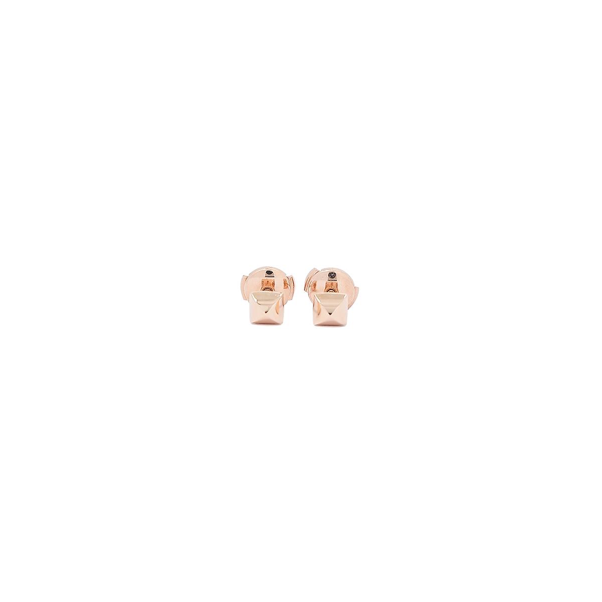 Brand New ( Rank N ) HERMÈS Clou d'H earrings Rose Gold - 1