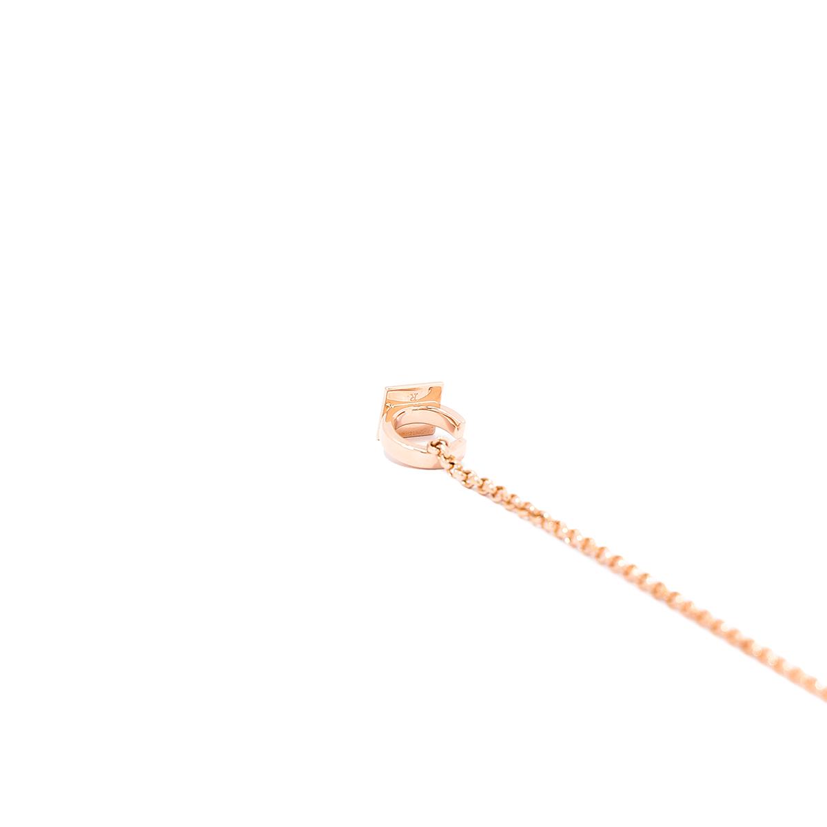 全新 HERMÈS 愛馬仕 Clou d'H 右單耳爬耳夾 耳環 玫瑰金 鑽石 - 5