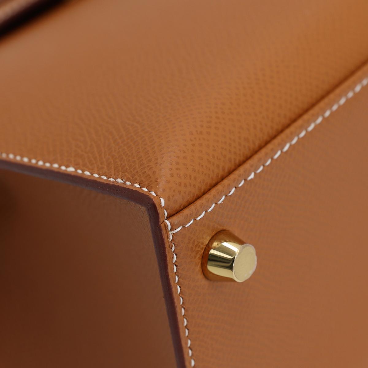 ランク N 新品 HERMÈS エルメス ケリー25 セリエ ゴールド (37) エプソン ゴールド金具 W刻印 - 8