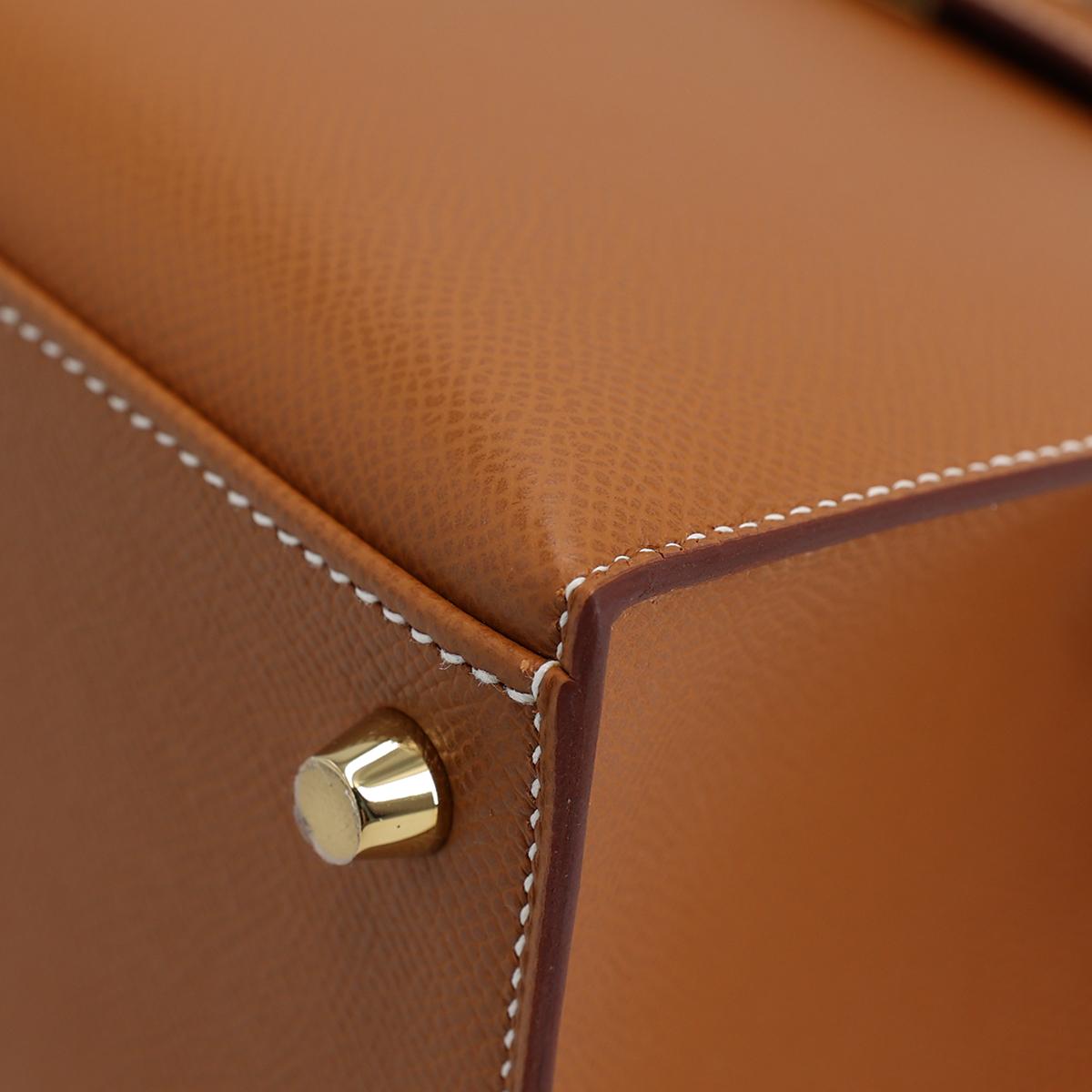 ランク N 新品 HERMÈS エルメス ケリー25 セリエ ゴールド (37) エプソン ゴールド金具 W刻印 - 9