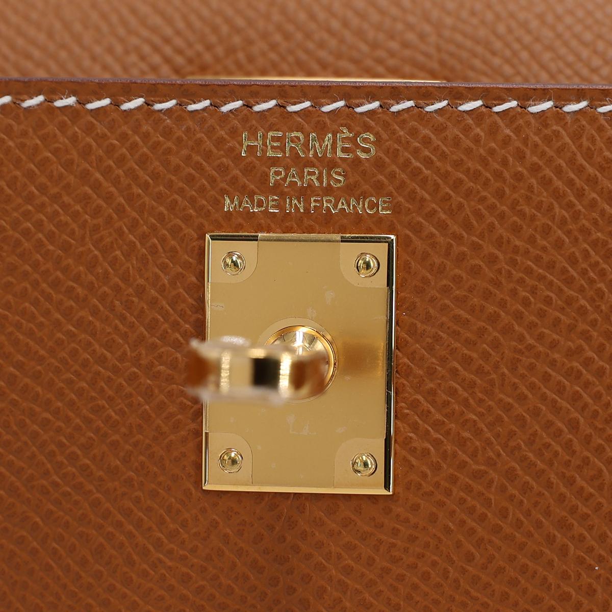ランク N 新品 HERMÈS エルメス ケリー25 セリエ ゴールド (37) エプソン ゴールド金具 W刻印 - 13