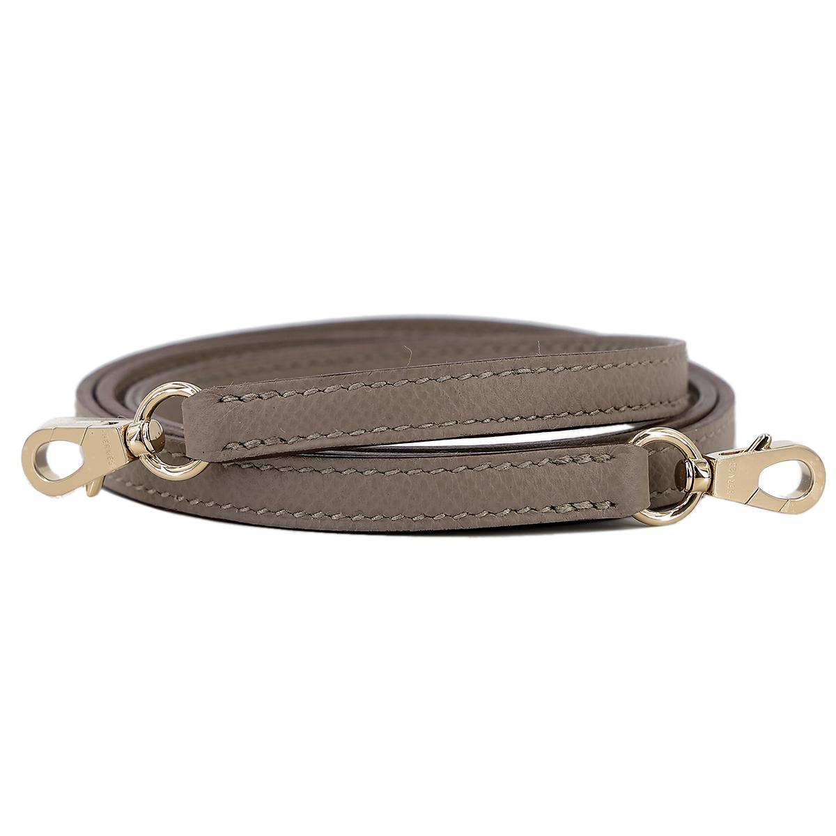 Unused ( Rank NS ) HERMÈS Special Order Mini Kelly II Gris Asphalte (M8) White (01) Epsom Permabrass hardware Y (2020) - 21
