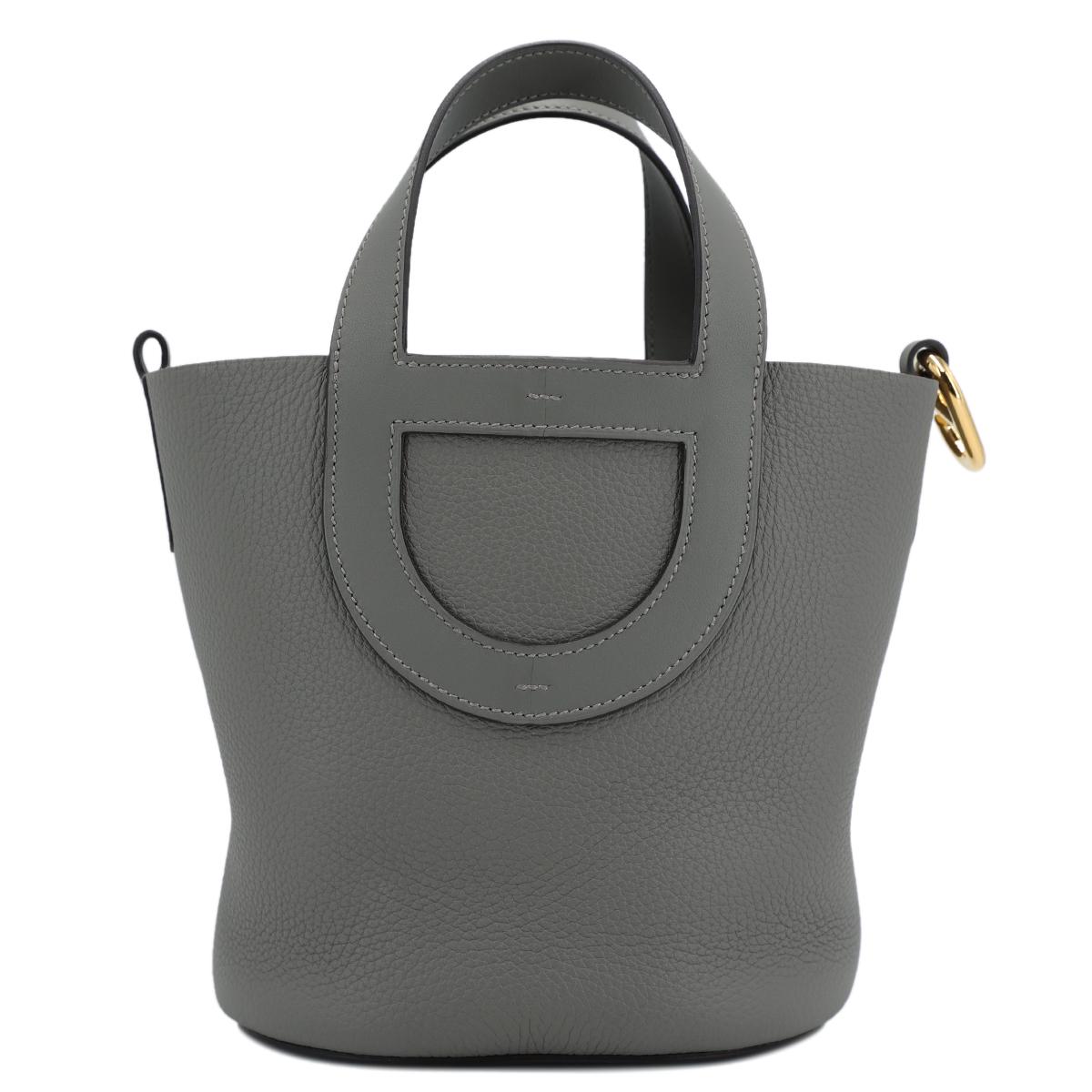 Brand New ( Rank N ) HERMÈS In-The-Loop 18 Gris Meyer (0L) Clemence Gold hardware B (2023) - 1
