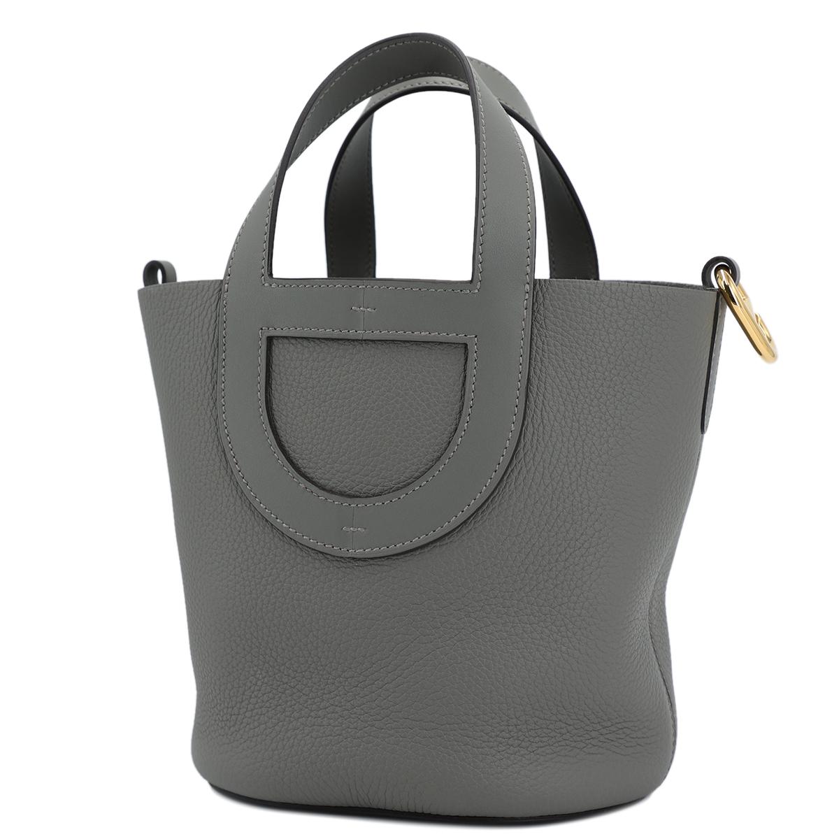 Brand New ( Rank N ) HERMÈS In-The-Loop 18 Gris Meyer (0L) Clemence Gold hardware B (2023) - 2