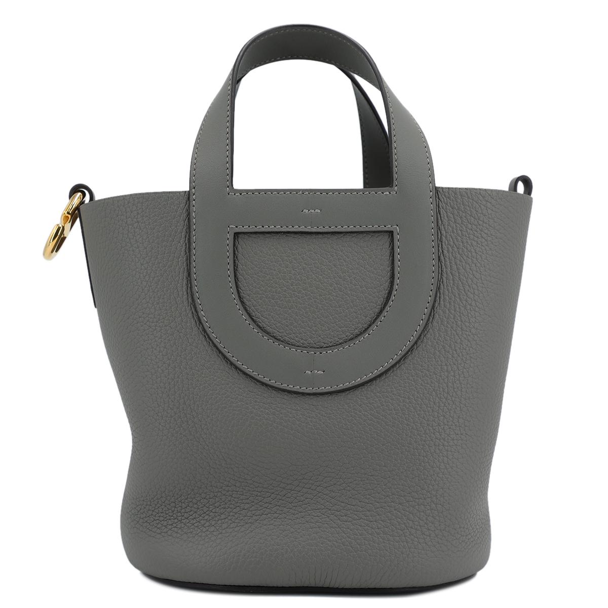 Brand New ( Rank N ) HERMÈS In-The-Loop 18 Gris Meyer (0L) Clemence Gold hardware B (2023) - 3