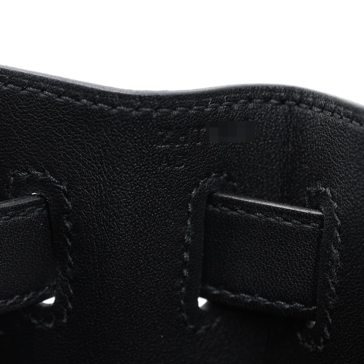 未使用保存品 HERMÈS 爱马仕 Kelly 28 89 黑色 Noir Swift牛皮 Toile H 帆布 银扣 Z刻 2021年 - 19