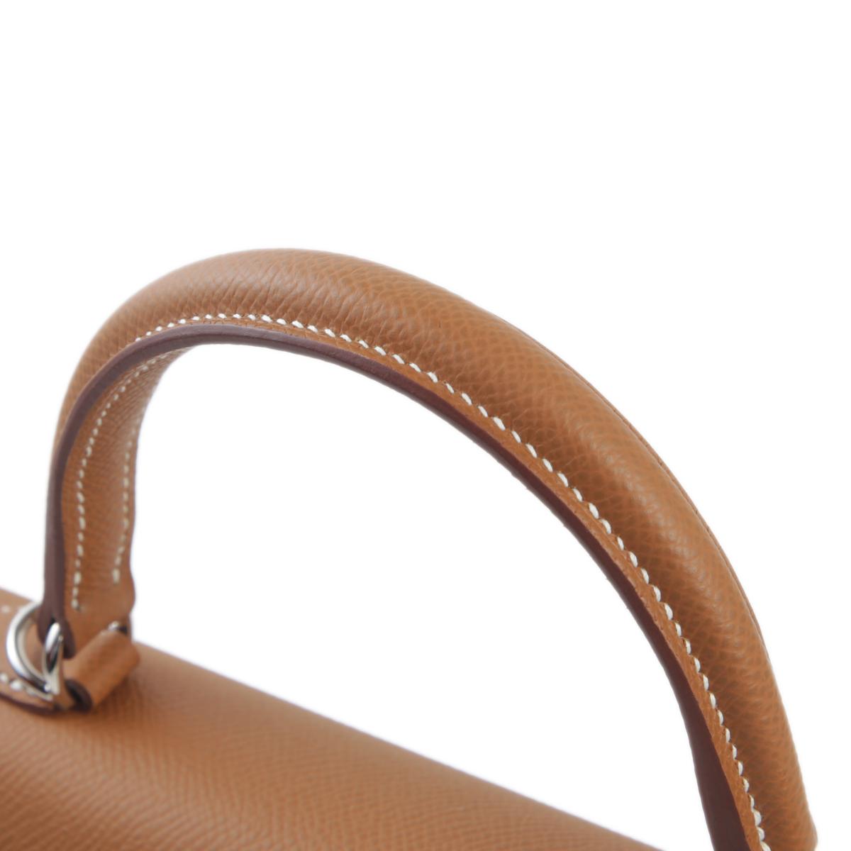 Brand New ( Rank N ) HERMÈS Kelly 25 Sellier Gold (37) Epsom Palladium hardware B (2023) - 6