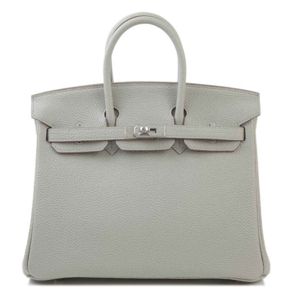 未使用保存品 HERMÈS 爱马仕 Birkin 25 Verso 80 珍珠灰 Gris Perle I2 奶油白 Nata Togo小牛皮 银扣 B刻 2023年 - 1
