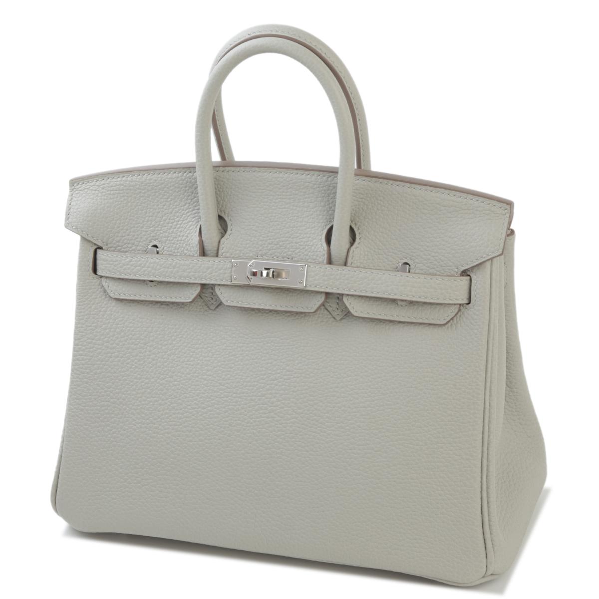 未使用保存品 HERMÈS 爱马仕 Birkin 25 Verso 80 珍珠灰 Gris Perle I2 奶油白 Nata Togo小牛皮 银扣 B刻 2023年 - 3