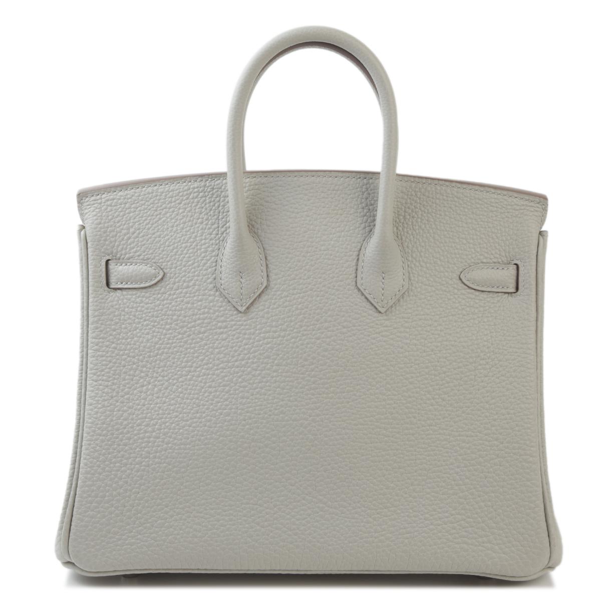 未使用保存品 HERMÈS 爱马仕 Birkin 25 Verso 80 珍珠灰 Gris Perle I2 奶油白 Nata Togo小牛皮 银扣 B刻 2023年 - 2