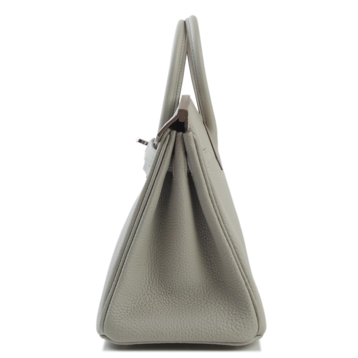 未使用保存品 HERMÈS 爱马仕 Birkin 25 Verso 80 珍珠灰 Gris Perle I2 奶油白 Nata Togo小牛皮 银扣 B刻 2023年 - 5