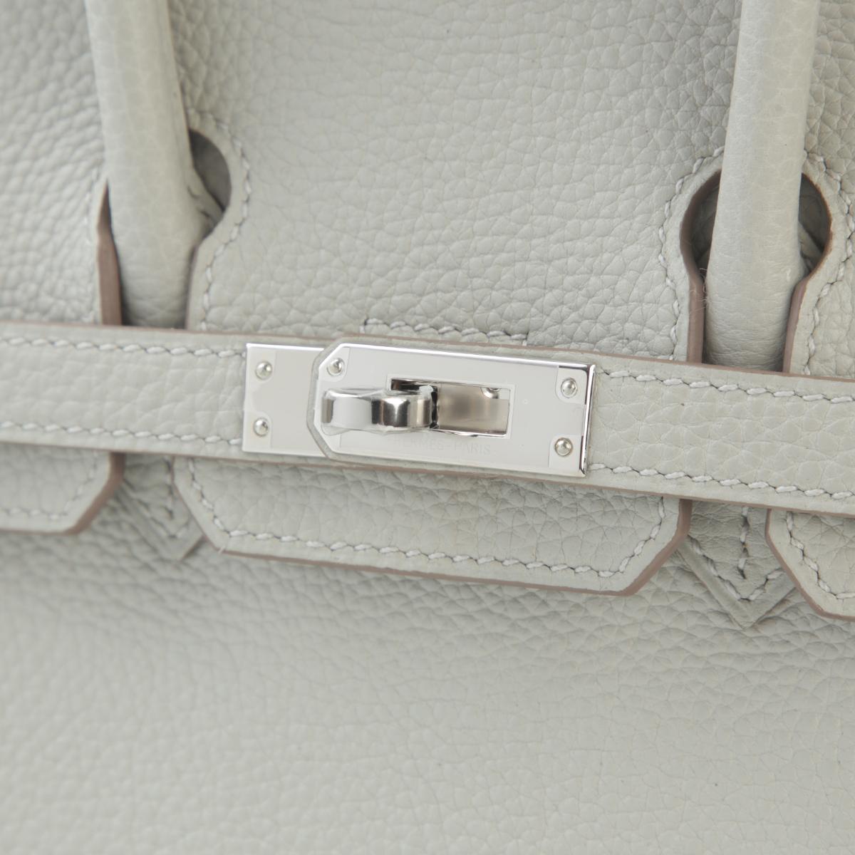 未使用保存品 HERMÈS 爱马仕 Birkin 25 Verso 80 珍珠灰 Gris Perle I2 奶油白 Nata Togo小牛皮 银扣 B刻 2023年 - 12