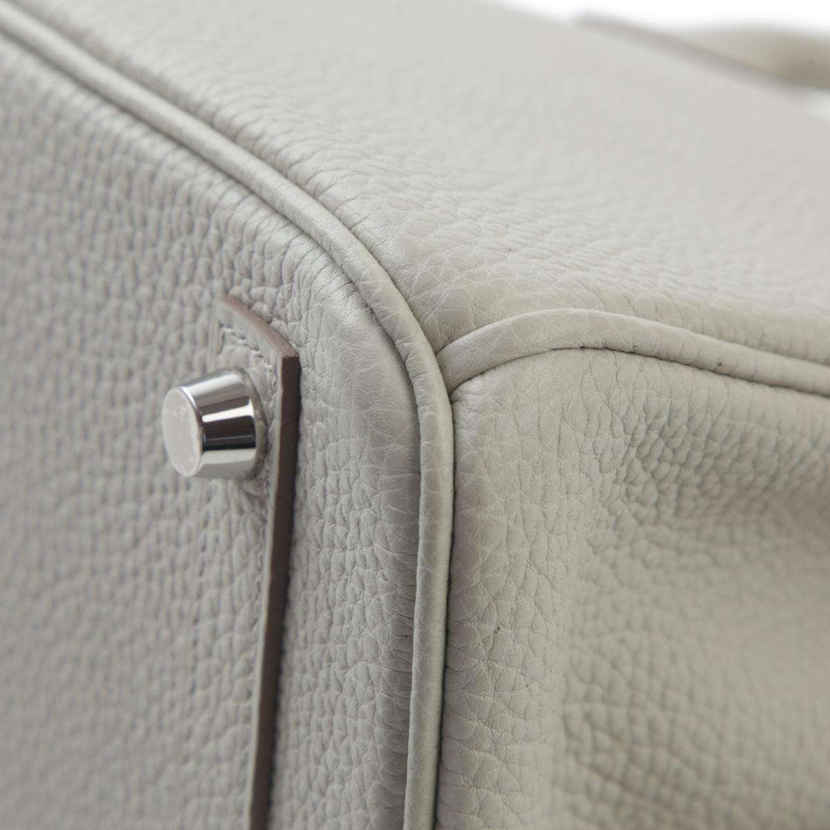 未使用保存品 HERMÈS 爱马仕 Birkin 25 Verso 80 珍珠灰 Gris Perle I2 奶油白 Nata Togo小牛皮 银扣 B刻 2023年 - 11