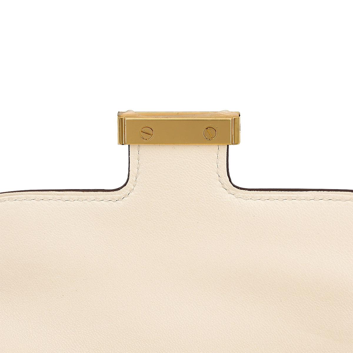 Brand New ( Rank N ) HERMÈS Constance Slim Wallet Nata (I2) Epsom Gold hardware B (2023) - 13