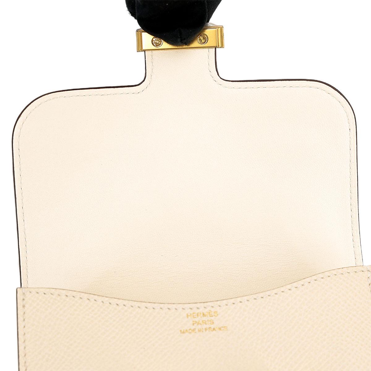 Brand New ( Rank N ) HERMÈS Constance Slim Wallet Nata (I2) Epsom Gold hardware B (2023) - 14