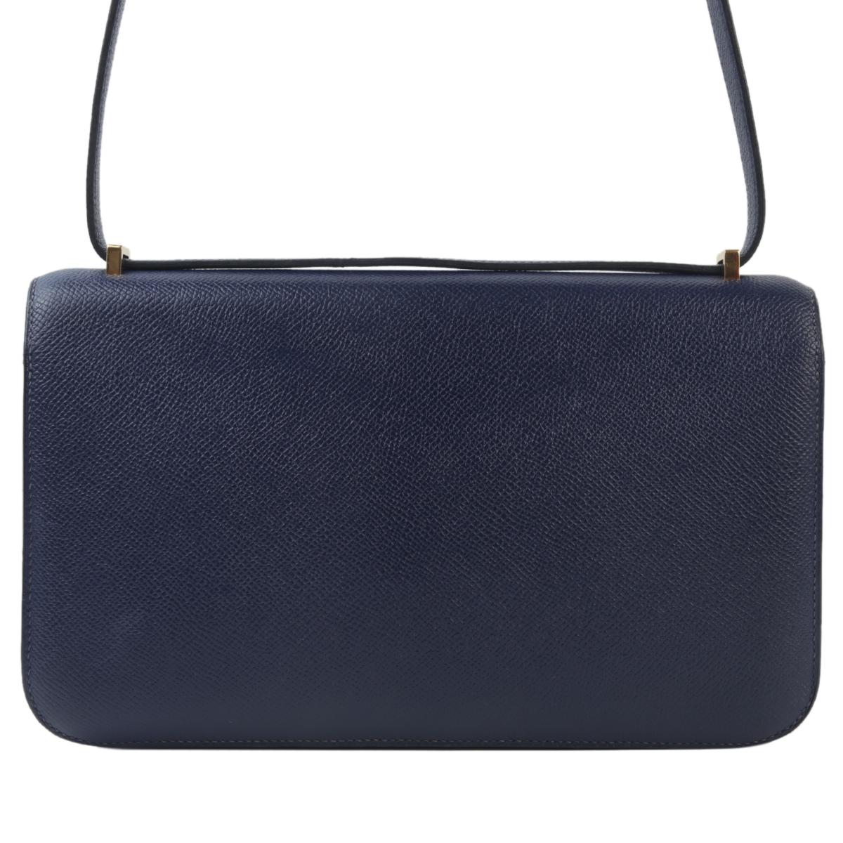 Good ( Rank AB) HERMÈS Constance Elan Bleu Saphir (73) Epsom Gold hardware Square Q (2013) - 2