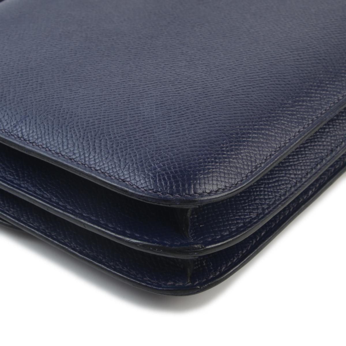 Good ( Rank AB) HERMÈS Constance Elan Bleu Saphir (73) Epsom Gold hardware Square Q (2013) - 6