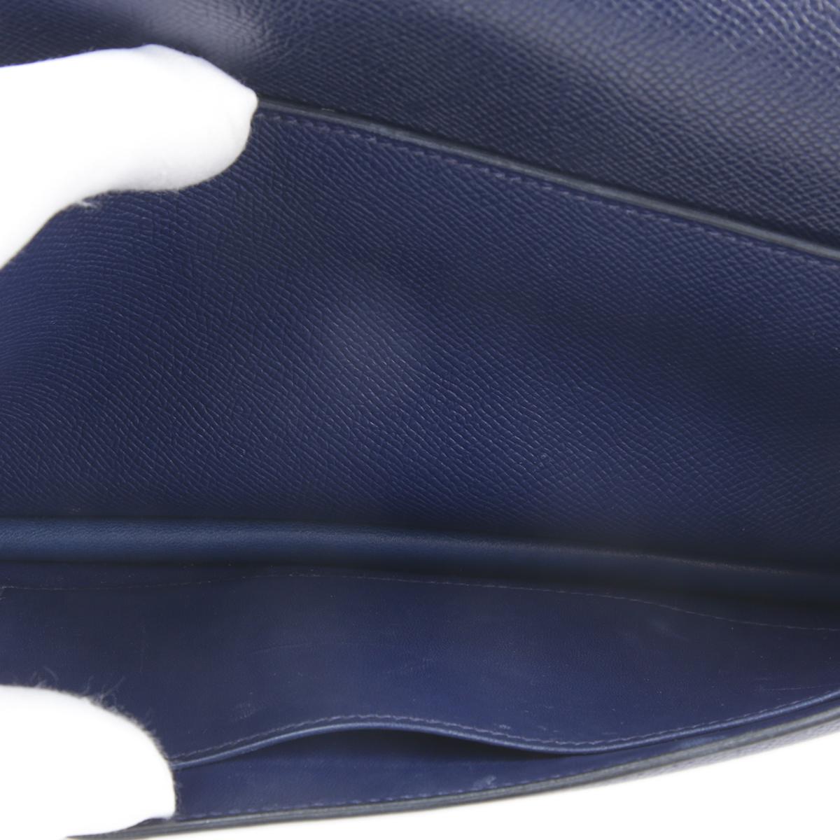 Good ( Rank AB) HERMÈS Constance Elan Bleu Saphir (73) Epsom Gold hardware Square Q (2013) - 12