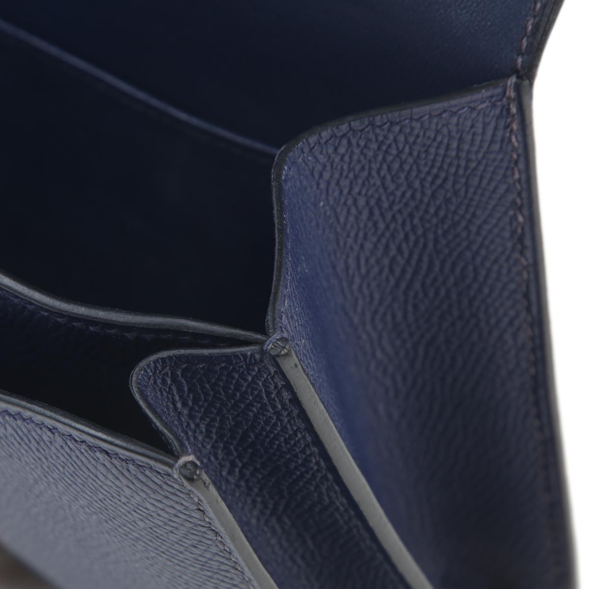 Good ( Rank AB) HERMÈS Constance Elan Bleu Saphir (73) Epsom Gold hardware Square Q (2013) - 13