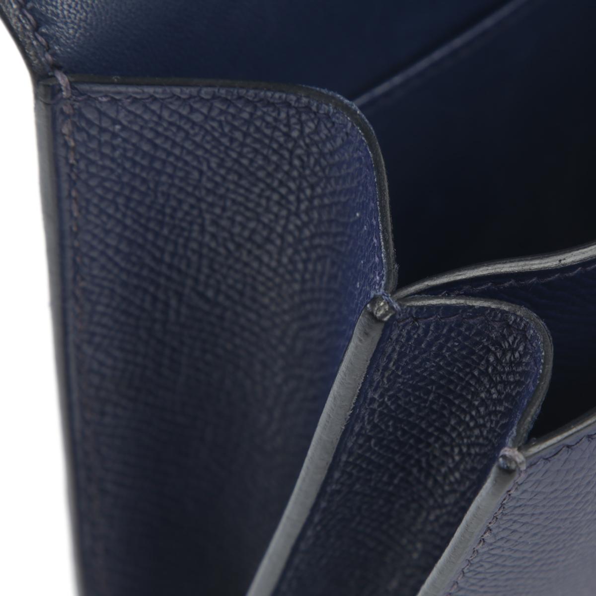 Good ( Rank AB) HERMÈS Constance Elan Bleu Saphir (73) Epsom Gold hardware Square Q (2013) - 14