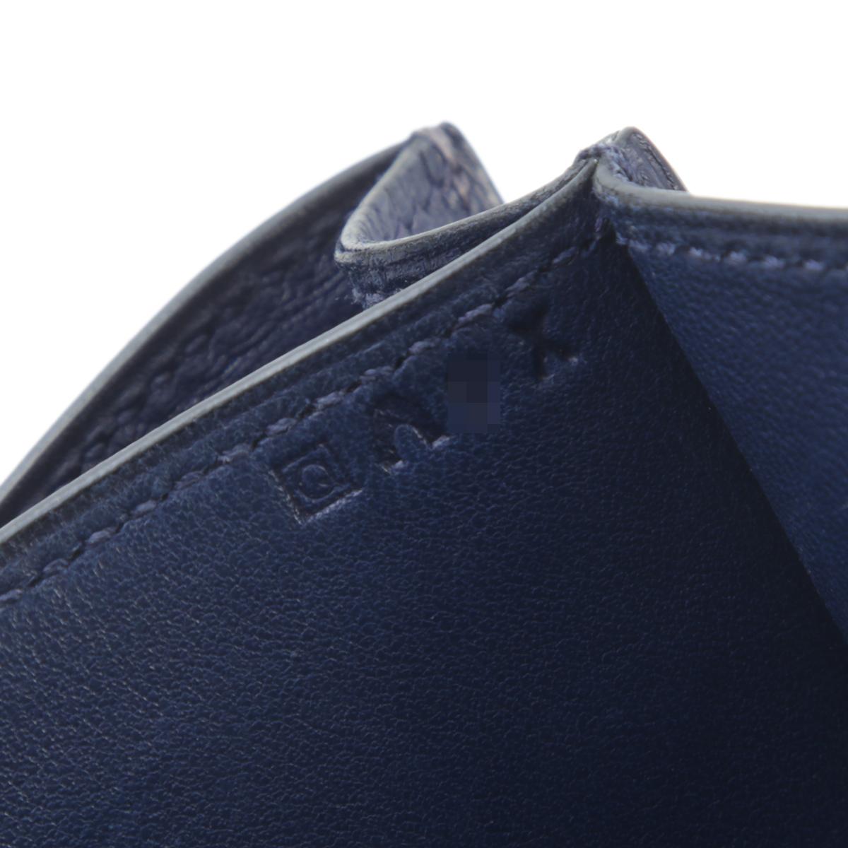 Good ( Rank AB) HERMÈS Constance Elan Bleu Saphir (73) Epsom Gold hardware Square Q (2013) - 15
