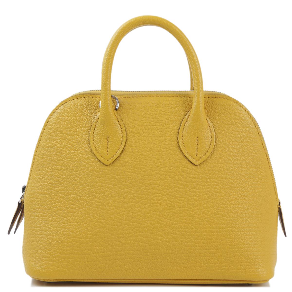 Brand New ( Rank N ) HERMÈS Mini Bolide 1923 Sun (B4) Chevre Palladium hardware W (2024) - 2