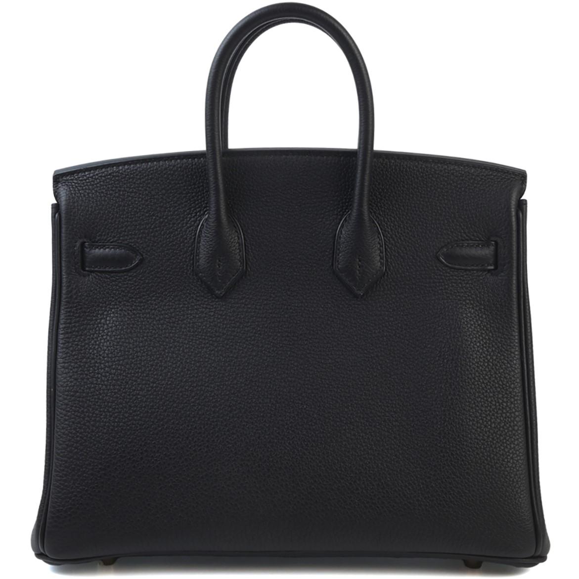 Very Good ( Rank A) HERMÈS Birkin 25 Black (89) Togo Gold hardware B (2023) - 2