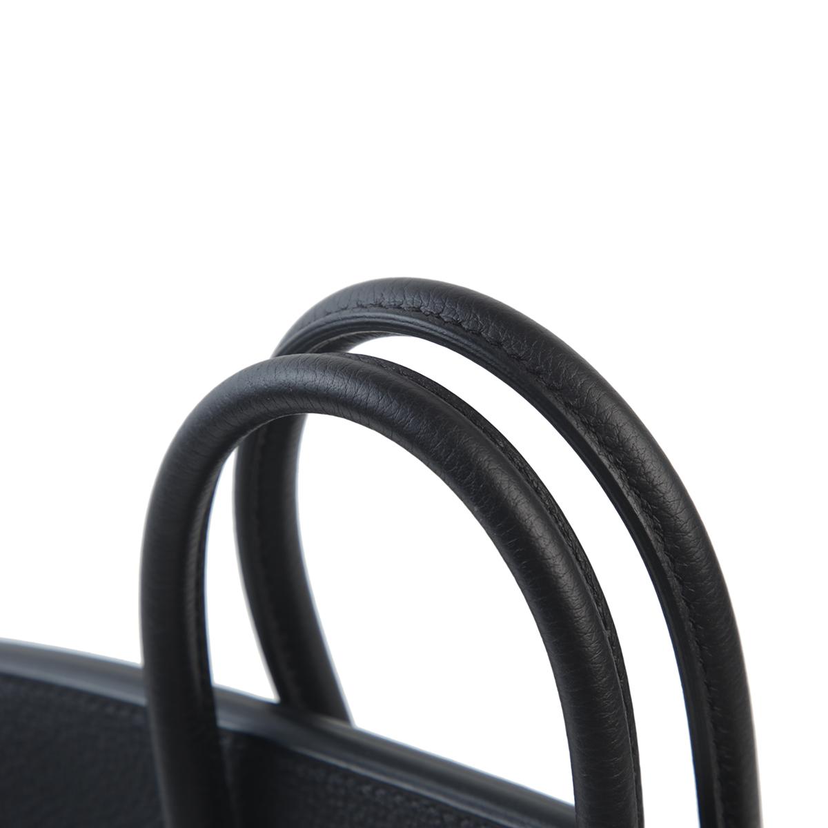 Very Good ( Rank A) HERMÈS Birkin 25 Black (89) Togo Gold hardware B (2023) - 3