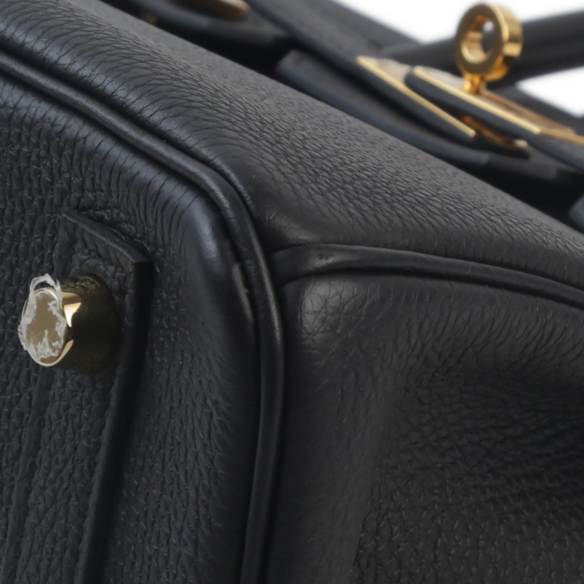 Very Good ( Rank A) HERMÈS Birkin 25 Black (89) Togo Gold hardware B (2023) - 5