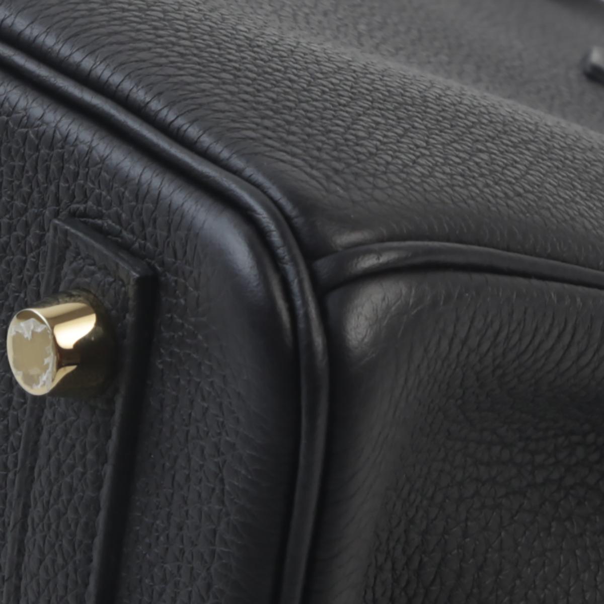Very Good ( Rank A) HERMÈS Birkin 25 Black (89) Togo Gold hardware B (2023) - 7