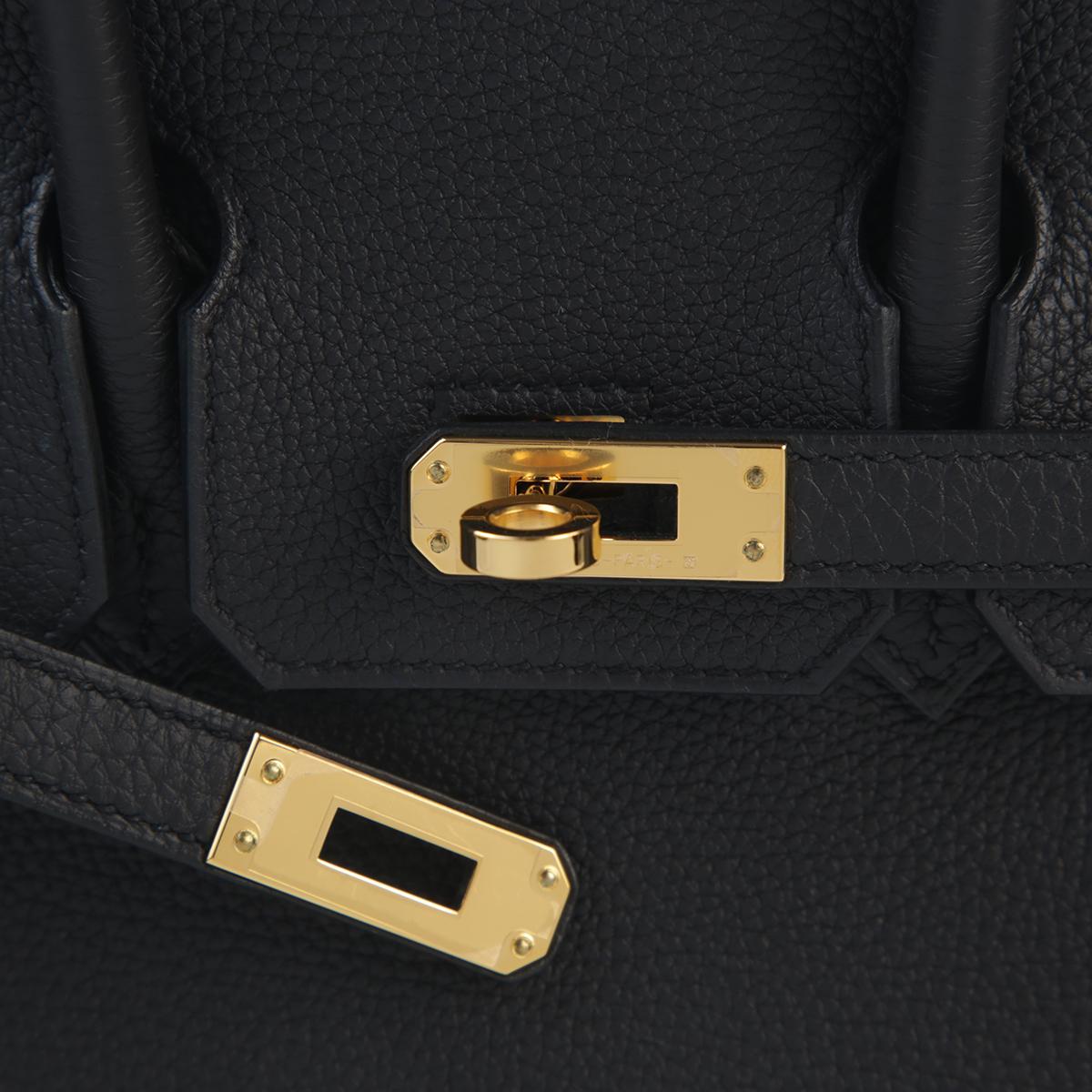 Very Good ( Rank A) HERMÈS Birkin 25 Black (89) Togo Gold hardware B (2023) - 8
