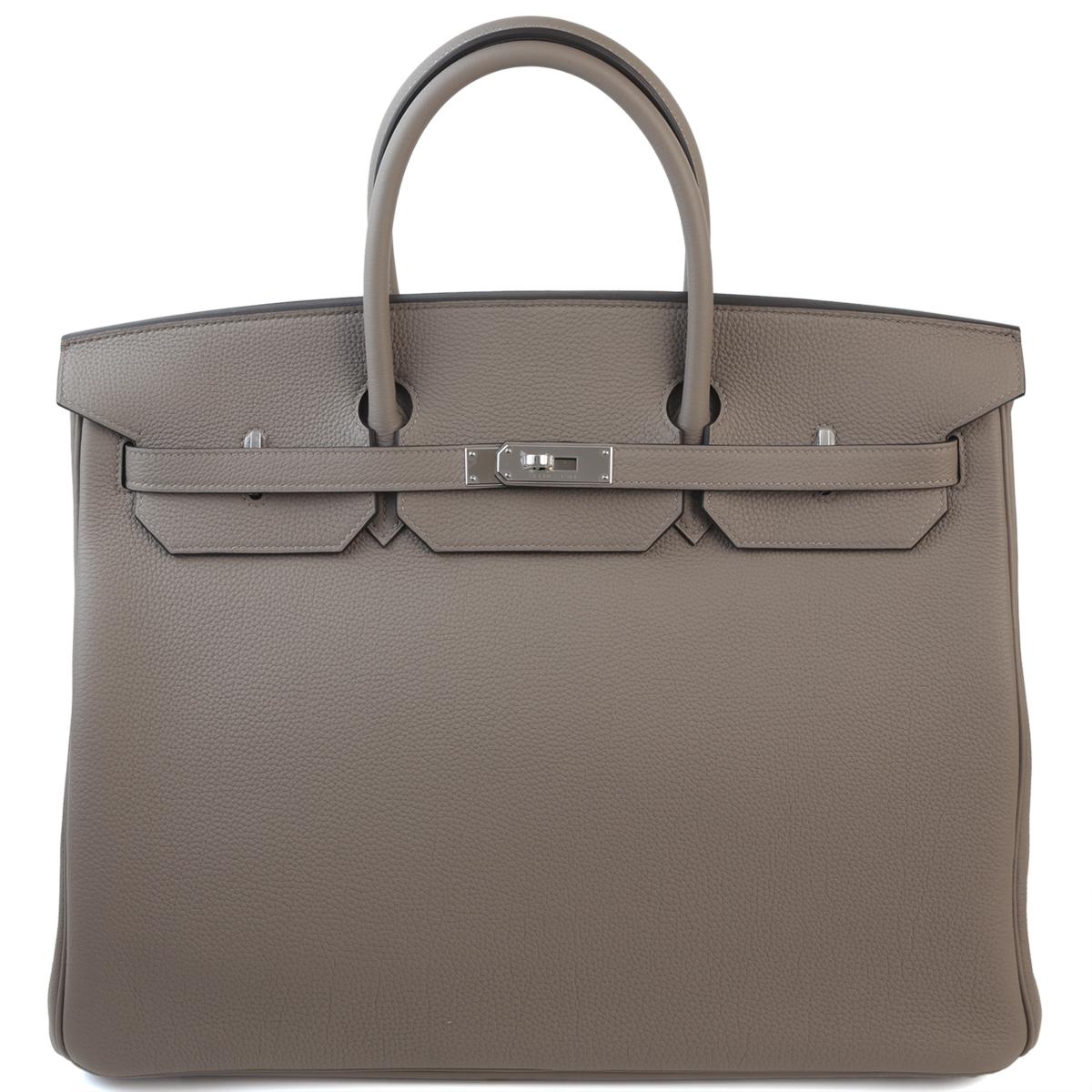 Unused ( Rank NS ) HERMÈS Birkin 40 Gris Asphalte (M8) Togo Palladium hardware A (2017) - 1