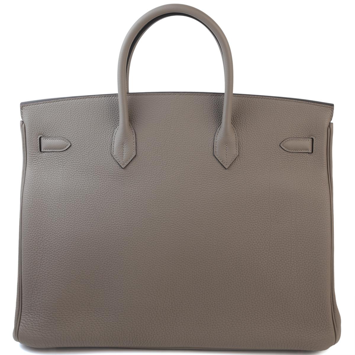 Unused ( Rank NS ) HERMÈS Birkin 40 Gris Asphalte (M8) Togo Palladium hardware A (2017) - 2