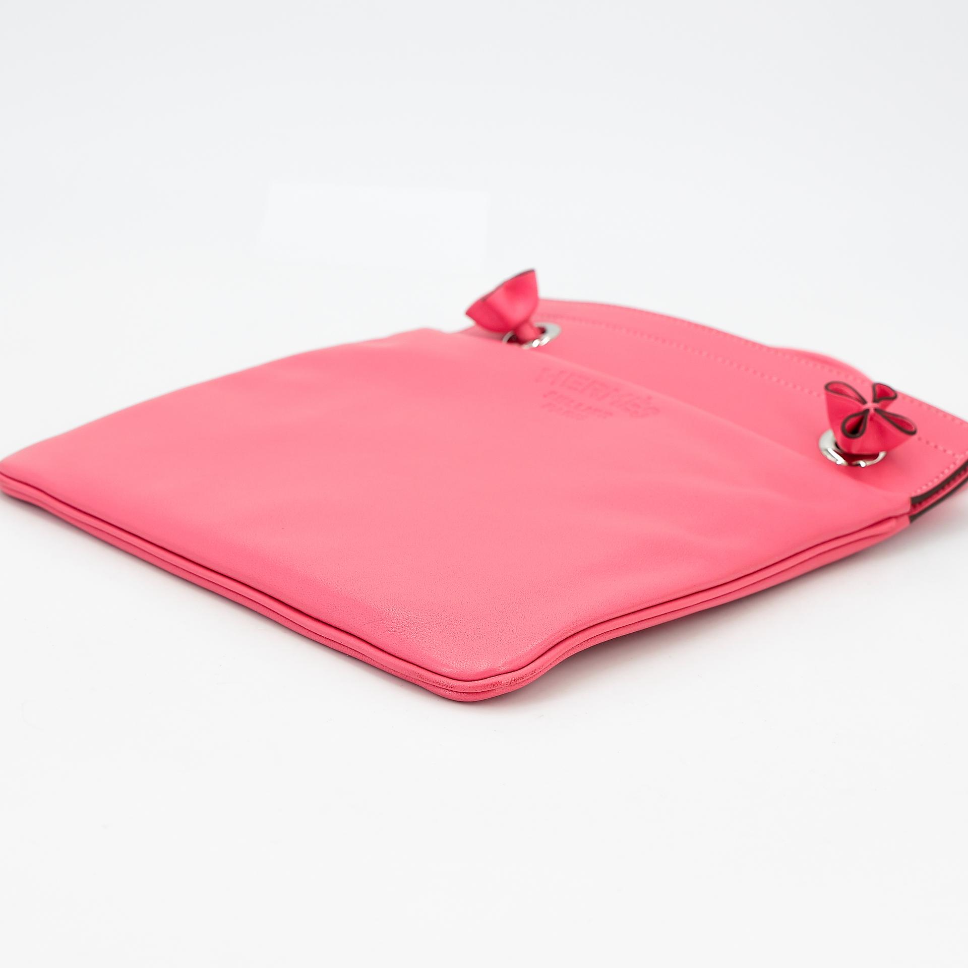 Excellent ( Rank SA ) HERMÈS Maline bag Rose Azalee (8W) 
 Veau Cheri Palladium hardware D (2019) - 5