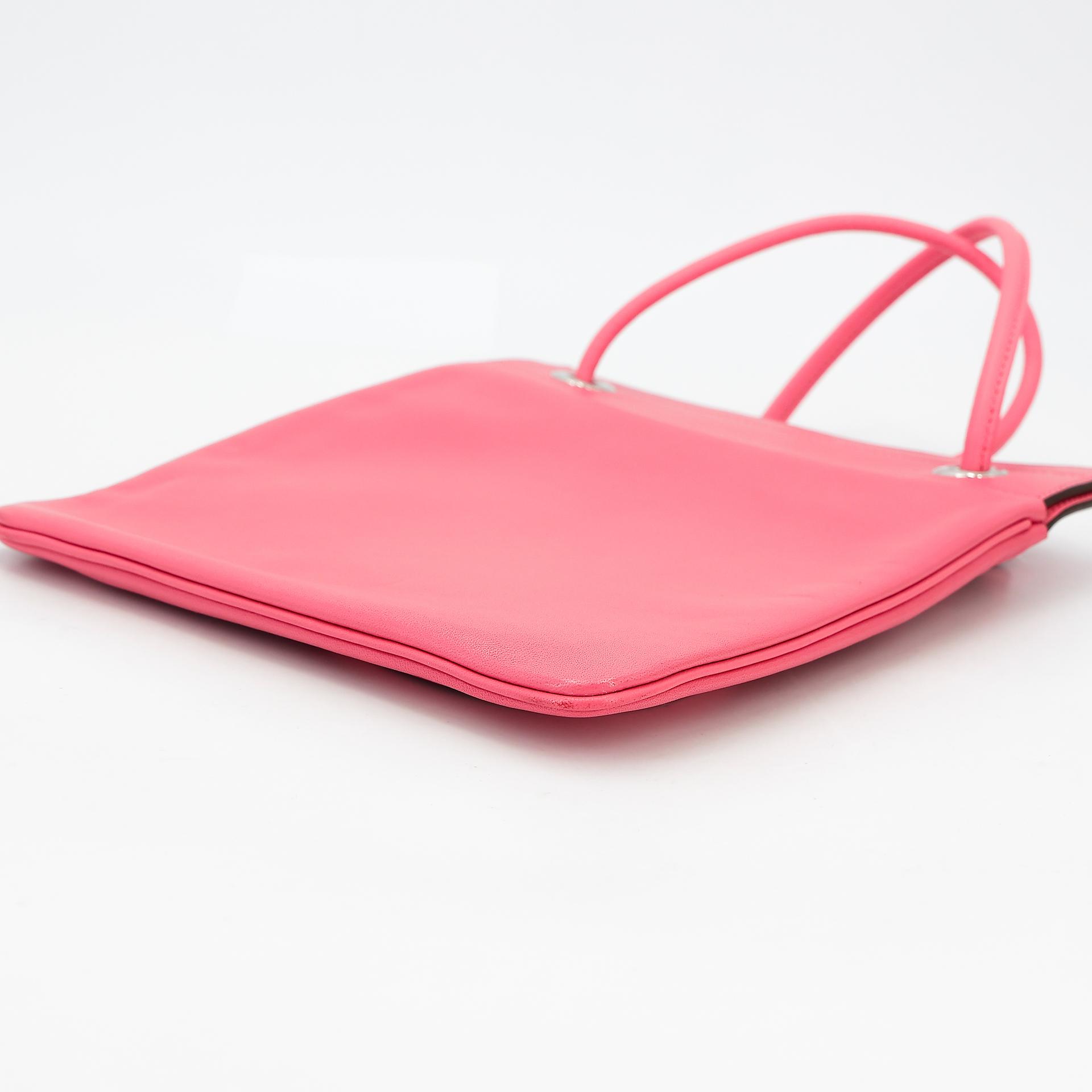 Excellent ( Rank SA ) HERMÈS Maline bag Rose Azalee (8W) 
 Veau Cheri Palladium hardware D (2019) - 7