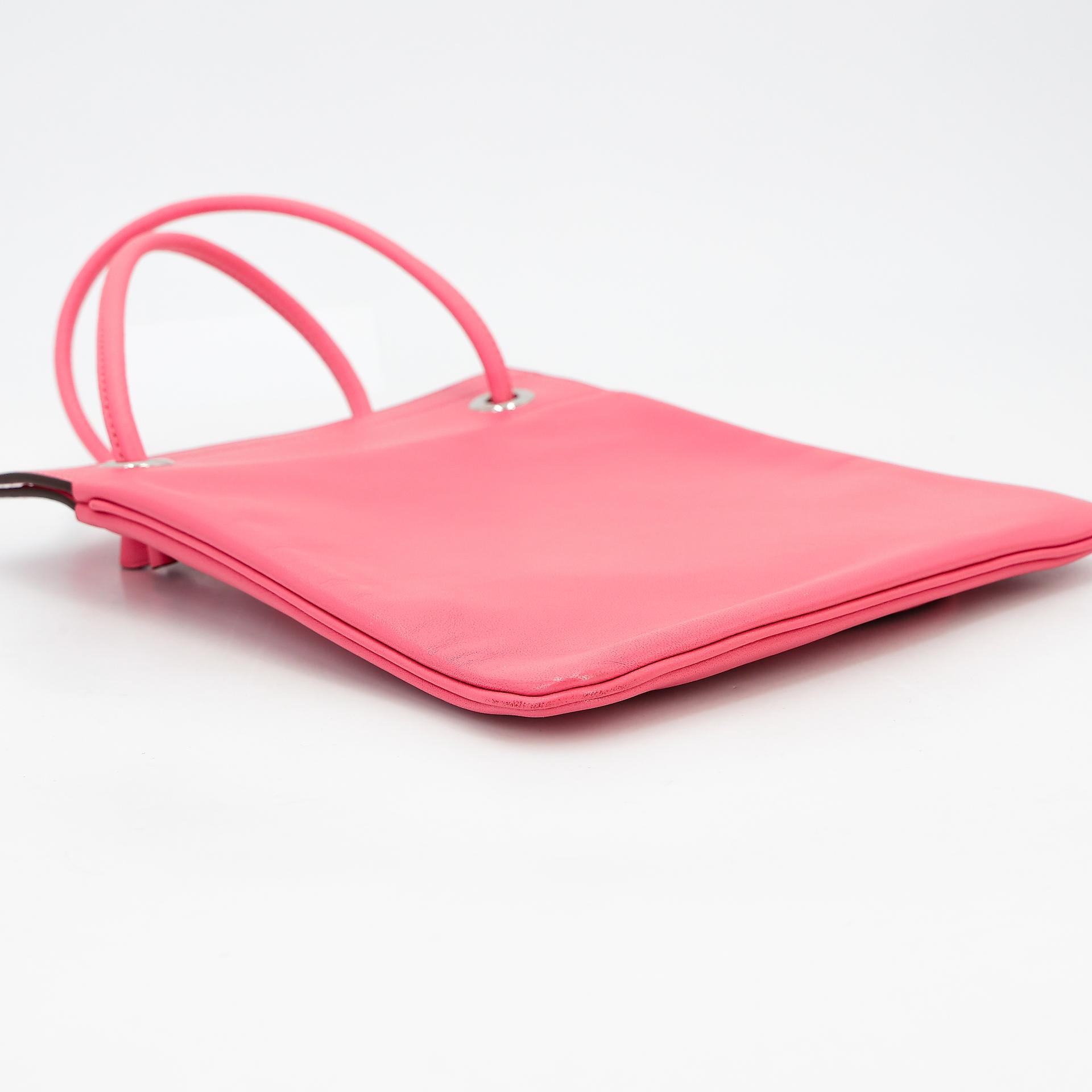 Excellent ( Rank SA ) HERMÈS Maline bag Rose Azalee (8W) 
 Veau Cheri Palladium hardware D (2019) - 6