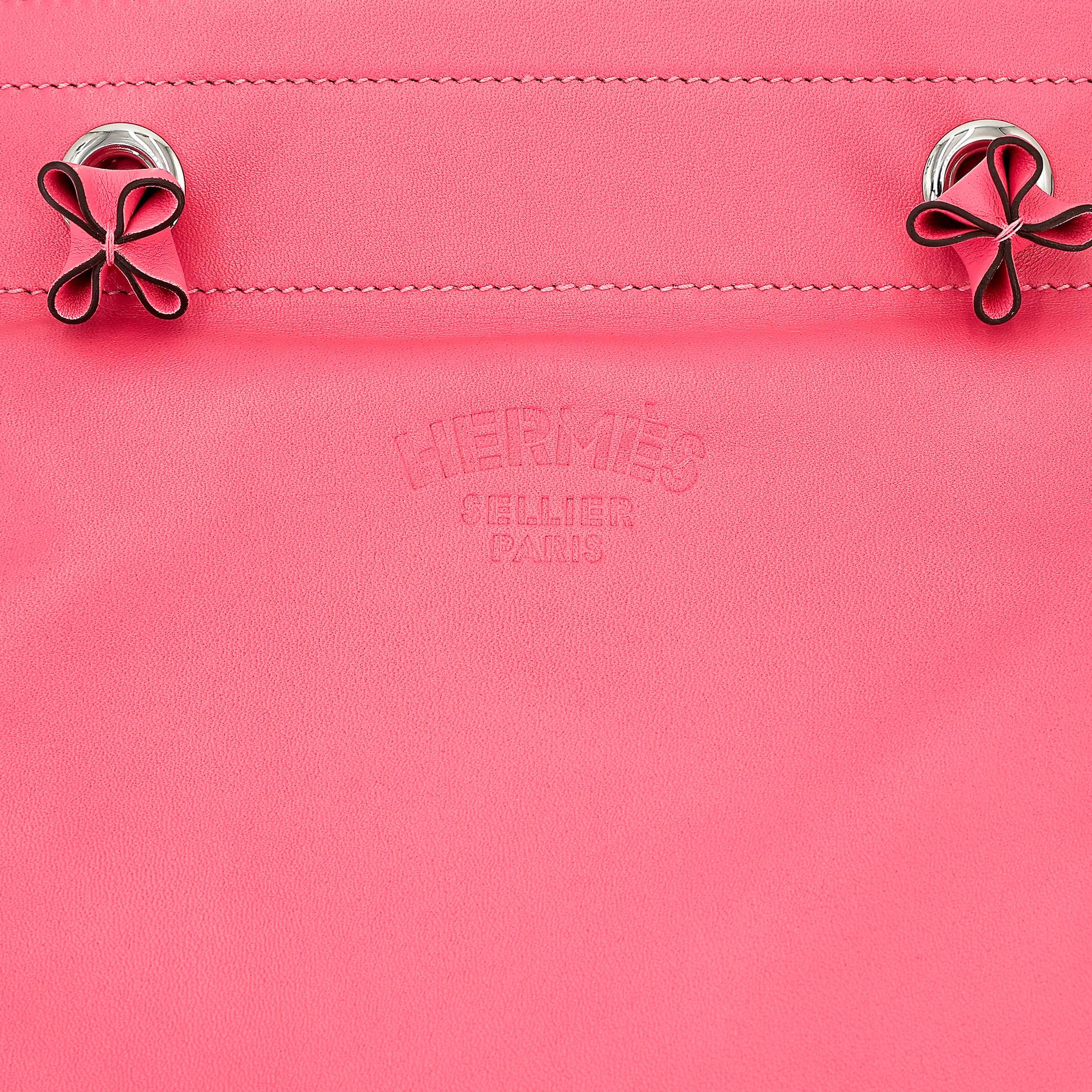 Excellent ( Rank SA ) HERMÈS Maline bag Rose Azalee (8W) 
 Veau Cheri Palladium hardware D (2019) - 8