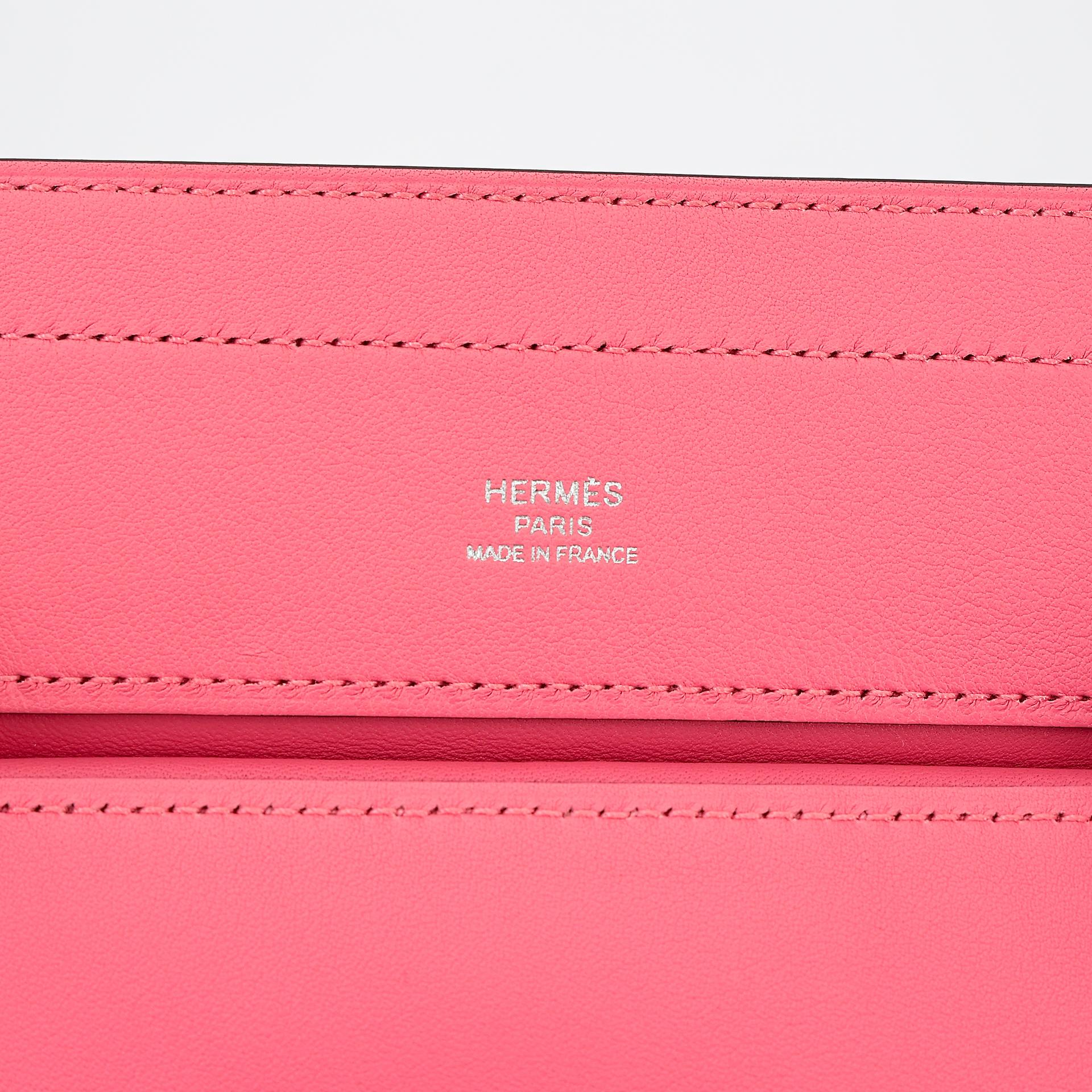 Excellent ( Rank SA ) HERMÈS Maline bag Rose Azalee (8W) 
 Veau Cheri Palladium hardware D (2019) - 9