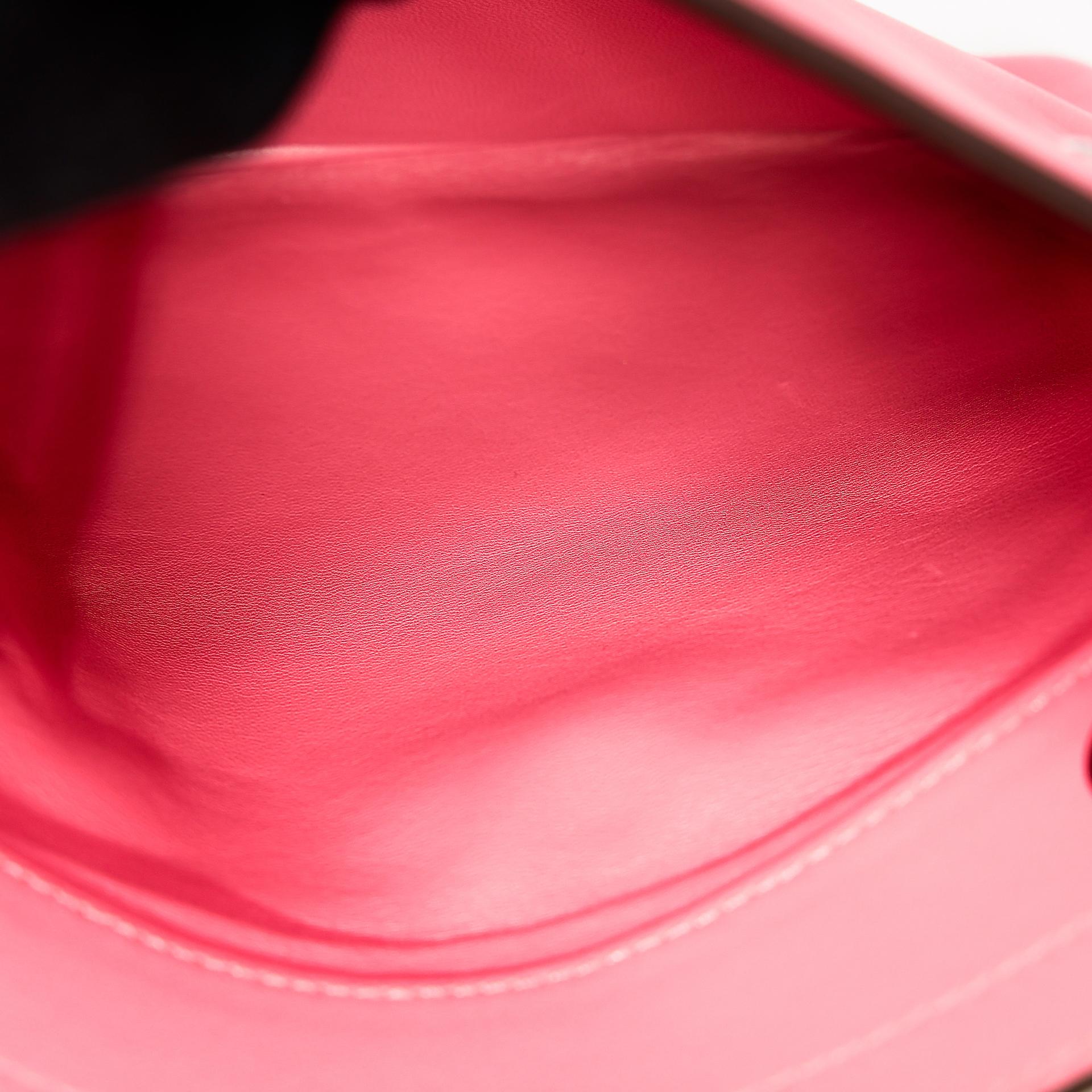 Excellent ( Rank SA ) HERMÈS Maline bag Rose Azalee (8W) 
 Veau Cheri Palladium hardware D (2019) - 11