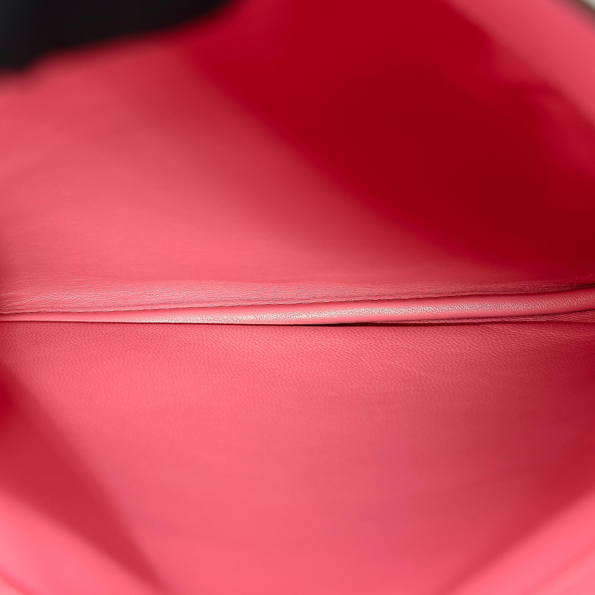 Excellent ( Rank SA ) HERMÈS Maline bag Rose Azalee (8W) 
 Veau Cheri Palladium hardware D (2019) - 10
