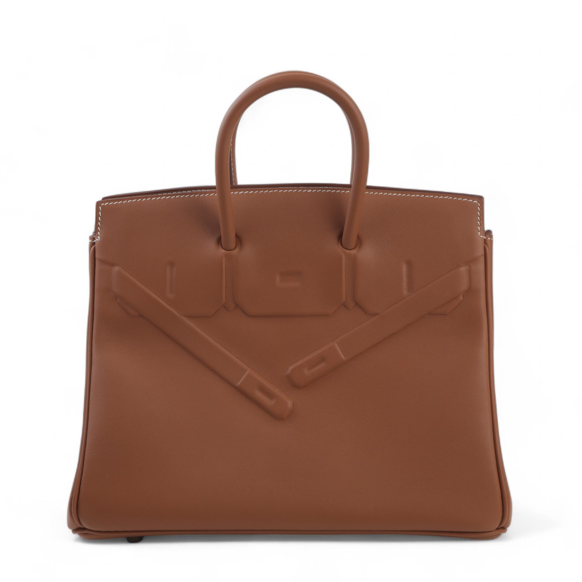 Excellent ( Rank SA ) HERMÈS Limited Edition Birkin 25 Shadow Gold (37) Swift Palladium hardware Z (2021) - 1