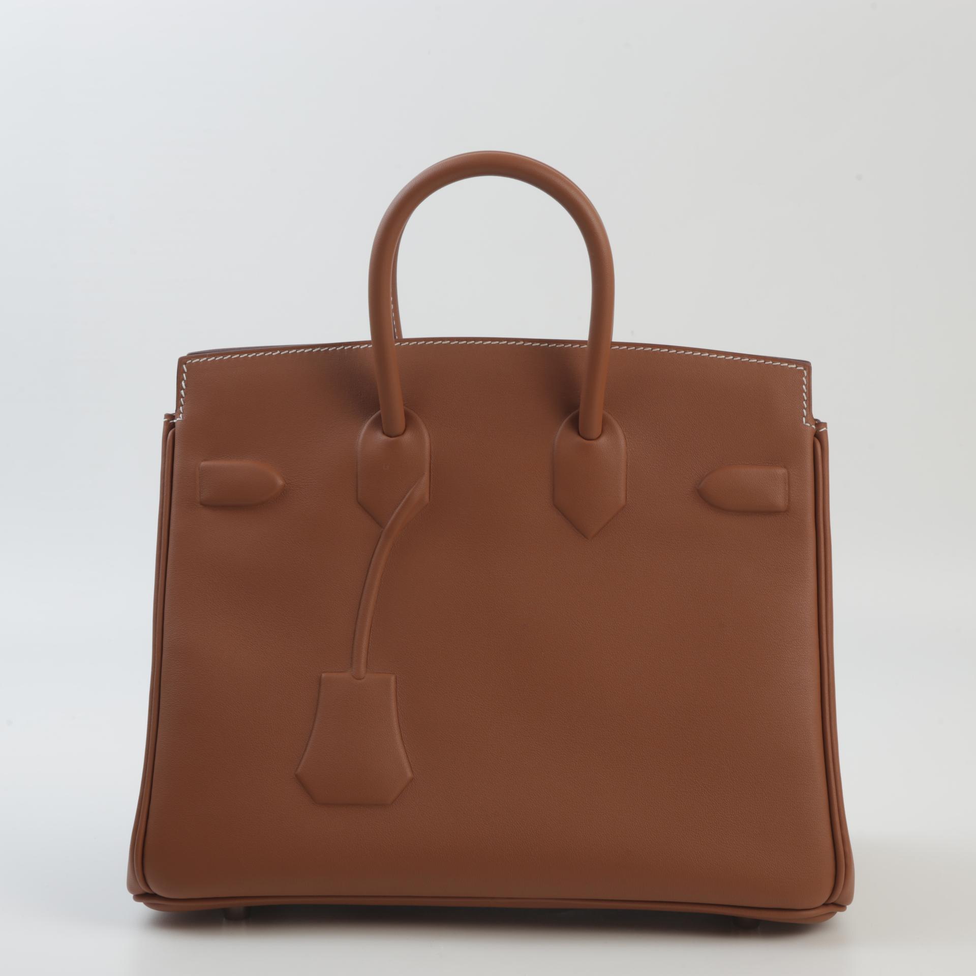 Excellent ( Rank SA ) HERMÈS Limited Edition Birkin 25 Shadow Gold (37) Swift Palladium hardware Z (2021) - 2