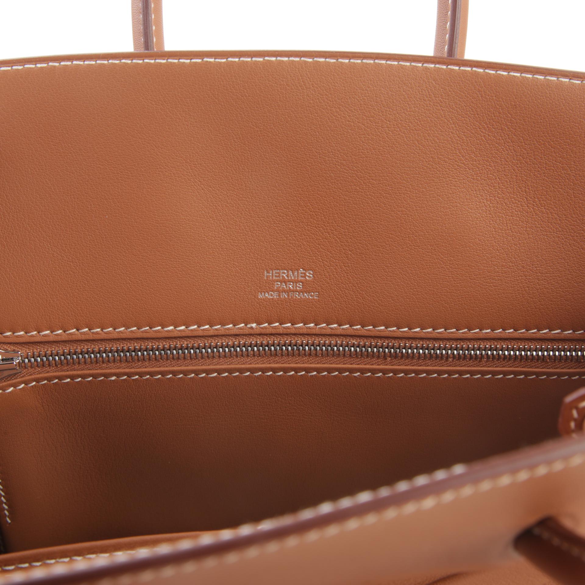 Excellent ( Rank SA ) HERMÈS Limited Edition Birkin 25 Shadow Gold (37) Swift Palladium hardware Z (2021) - 8